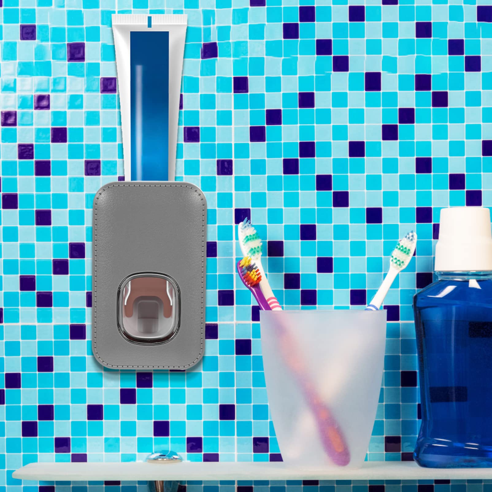 TOPBATHY 3pezzi Dispenser Automatico Di Dentifricio Strumento Pratico Per Squeezer Installazione Senza Chiodi Design Compatto Per Uso Domestico Bagno