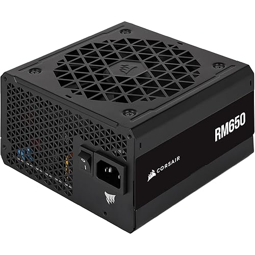 CORSAIR RM650 80 Plus Gold Fully Modular Low-Noise ATX 3.1 PCIe 5.1 650 Watt Power Supply - NA - Black