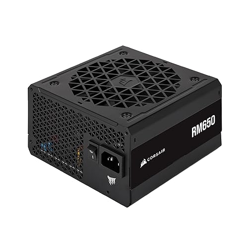 CORSAIR RM650 80 Plus Gold Fully Modular Low-Noise ATX 3.1 PCIe 5.1 650 Watt Power Supply - NA - Black - RM (2023) - 650 Watts - Black