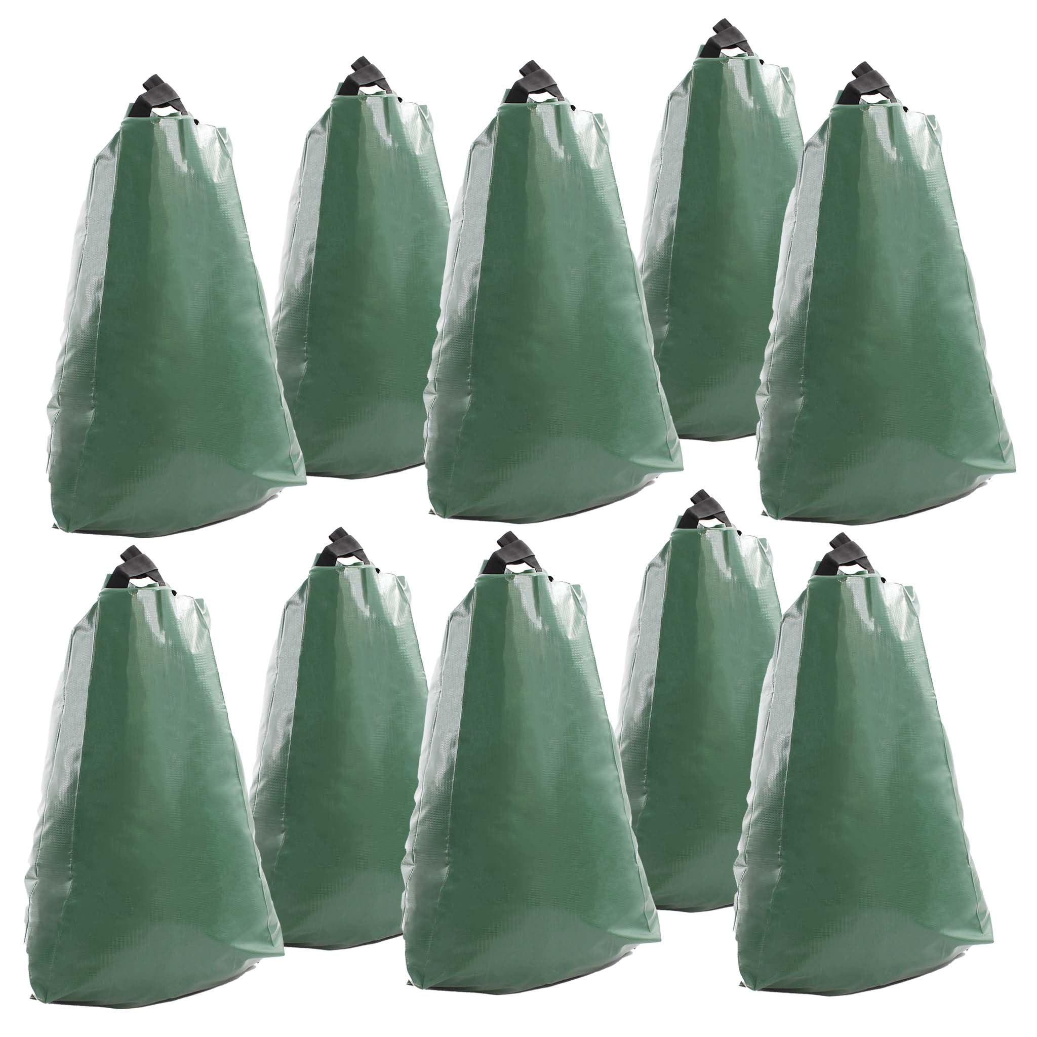 Wiltec 10x Worek nawadniający o pojemności 75 L, torba kroplująca z PVC o grubości 35-40 mm, do podlewania drzew w okresach suszy