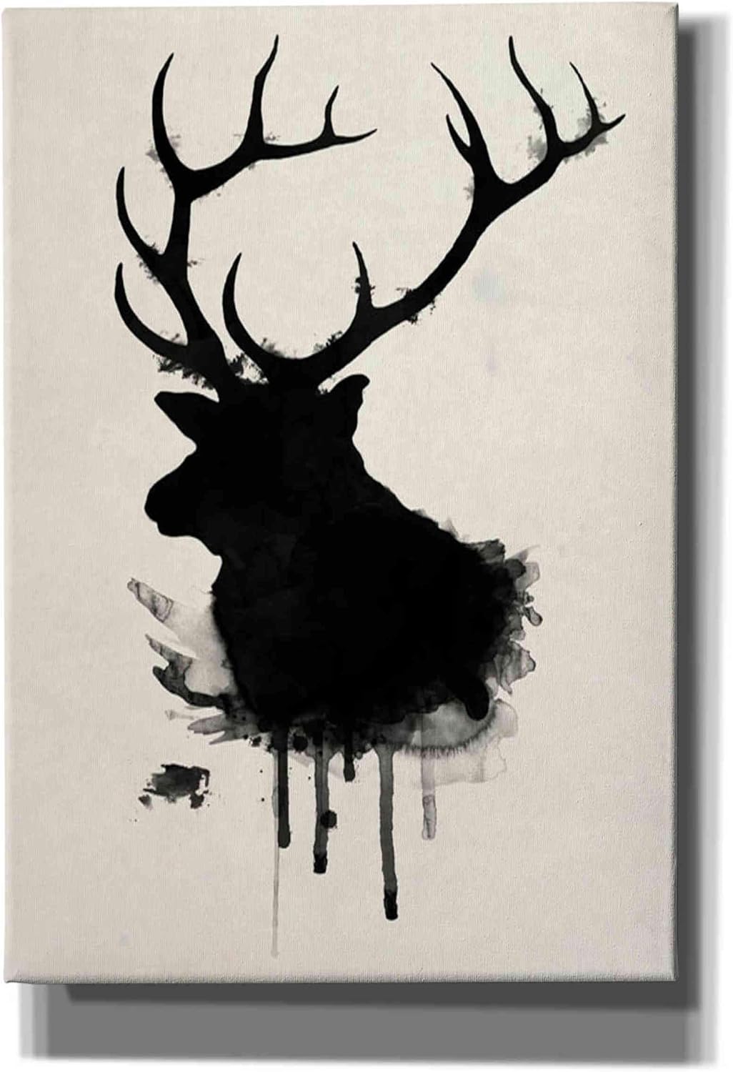 Epic Graffiti Elk by Nicklas Gustafsson Giclee Canvas Wall Art, 12" x 18", Black