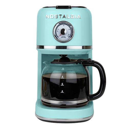 Nostalgia Classic Retro 10 Cup Coffee Maker, Aqua