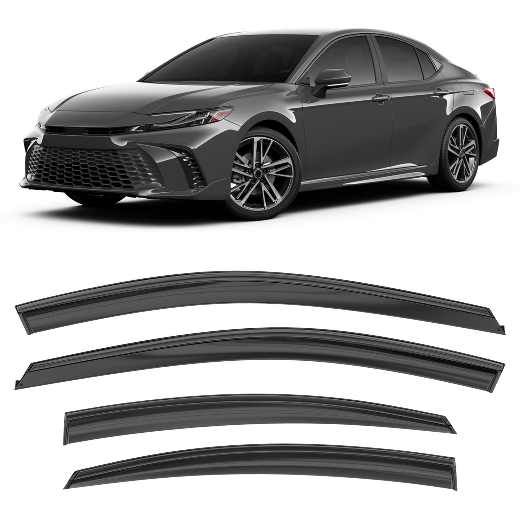 HOPE YOU READY Shatterproof Taped-On Deflectors (Toyota Camry 2025-2026)