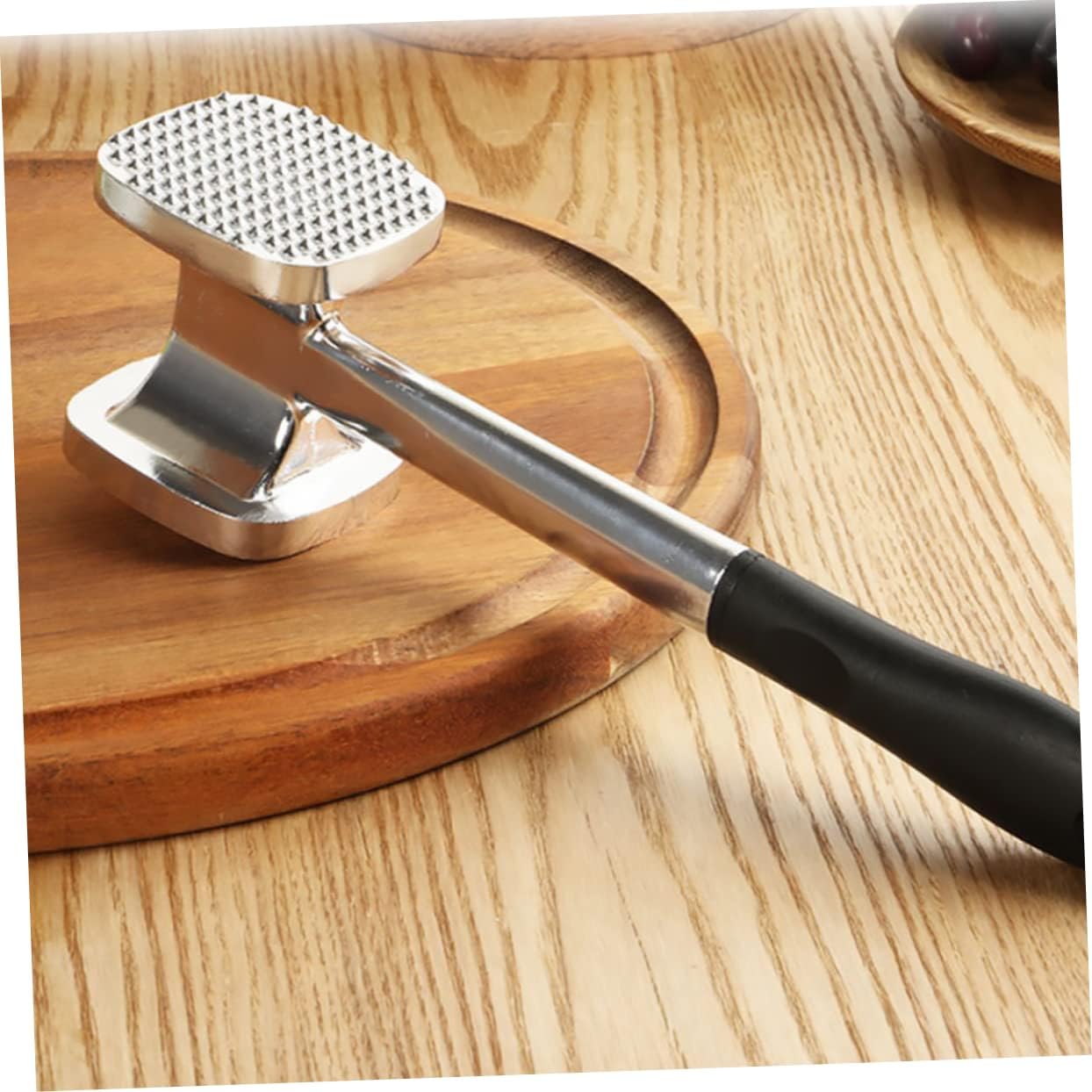 Double-sided Aluminum Alloy Meat Hammer for Tenderizing Steak Beef and Poultry Ergonomic Grip Kitchen Tool for Home and Restaurant Use