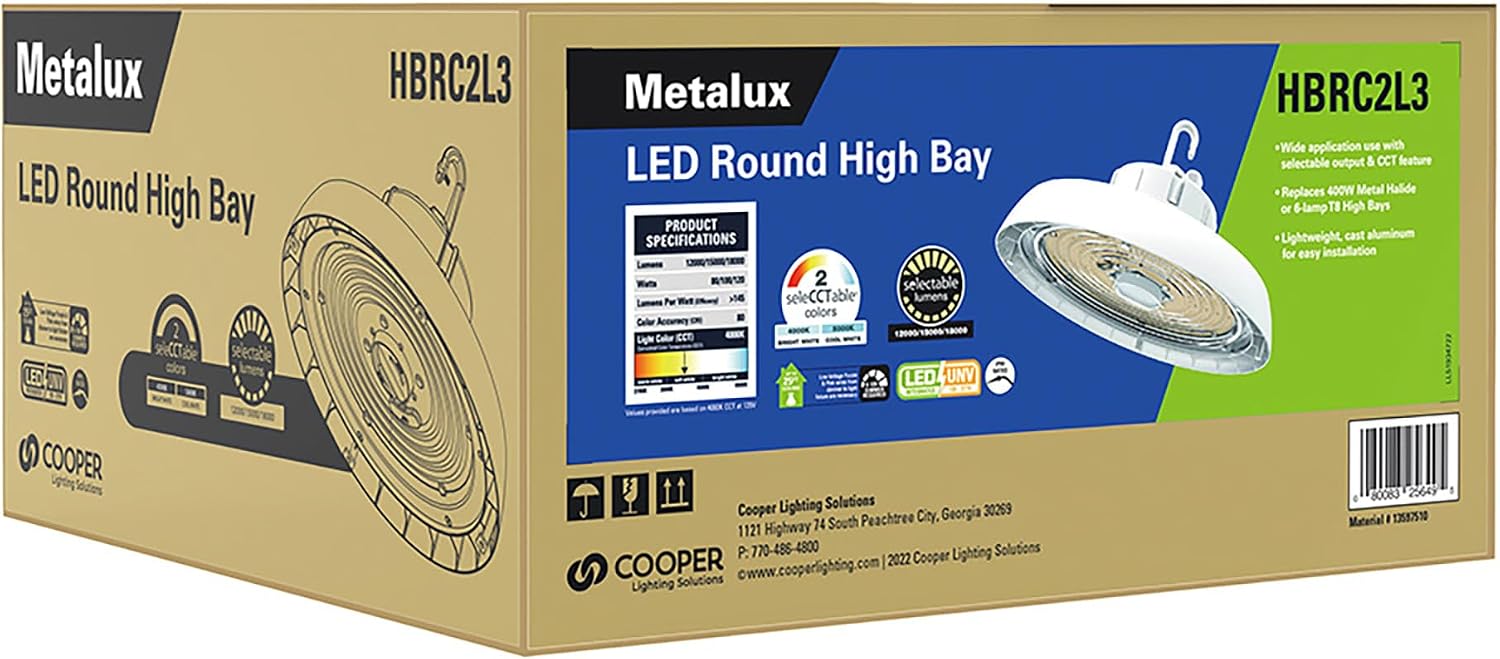 Metalux HBRC2L3 Dimensions