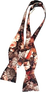 Men's Floral Bow Tie (Self Tie) Great for Weddings, Elopement, Wedding Shoot, Photography, gifts.