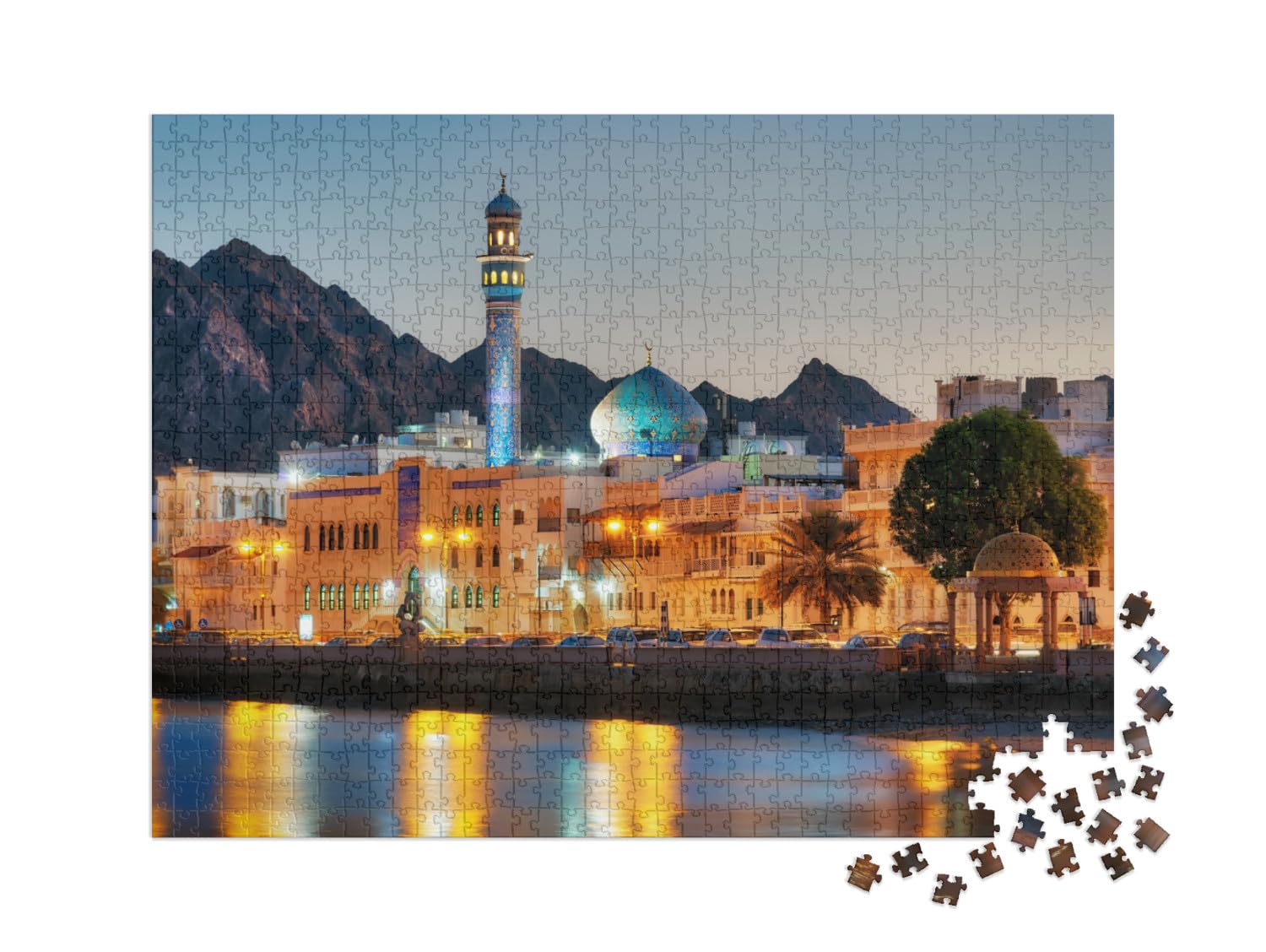 Puzzle 1000 Teile XXL „Muttrah Corniche, Muscat, Oman“ – aus der Puzzle-Kollektion Naher Osten