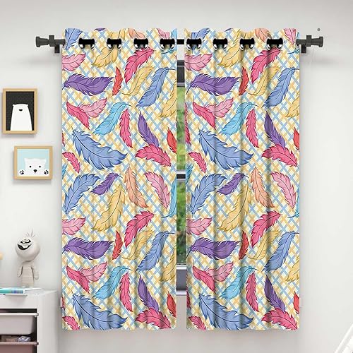 Miniatura 10 de Africa Cortinas para Sala Elegantes Modernas, con ojales, decoración superior, marco de puerta, cortina para dormitorio, cocina, 55 pulgadas de