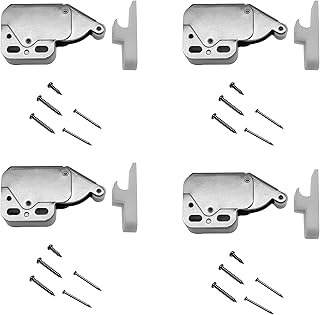 4 Pcs Automatic Spring Snap System Push-in Touch Locks Self-Locking Spring Buckle for Tip Latch Cabinet Door Furniture Safety Lock