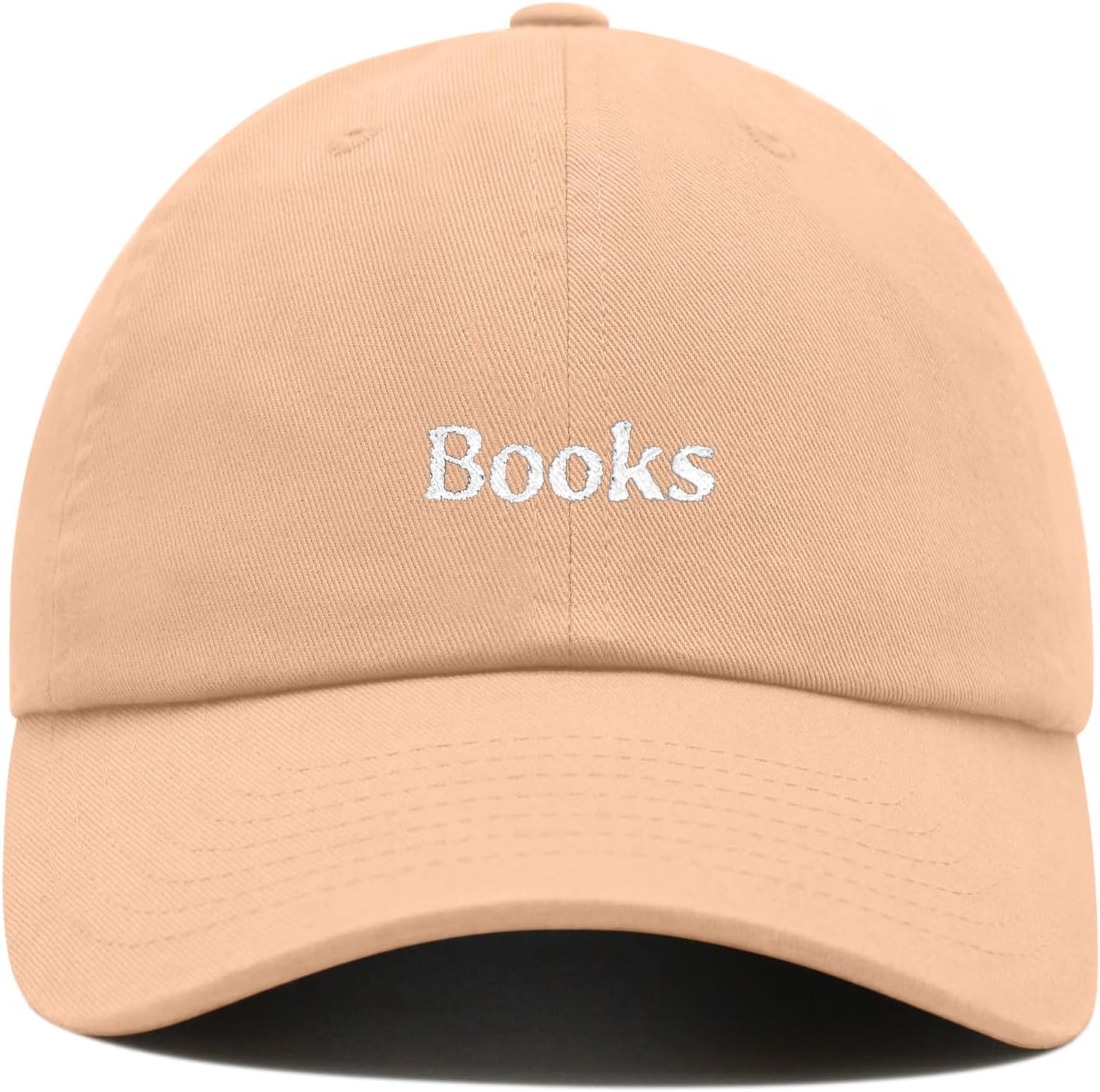 Books Baseball Cap Embroidered Cotton Adjustable Dad Hat