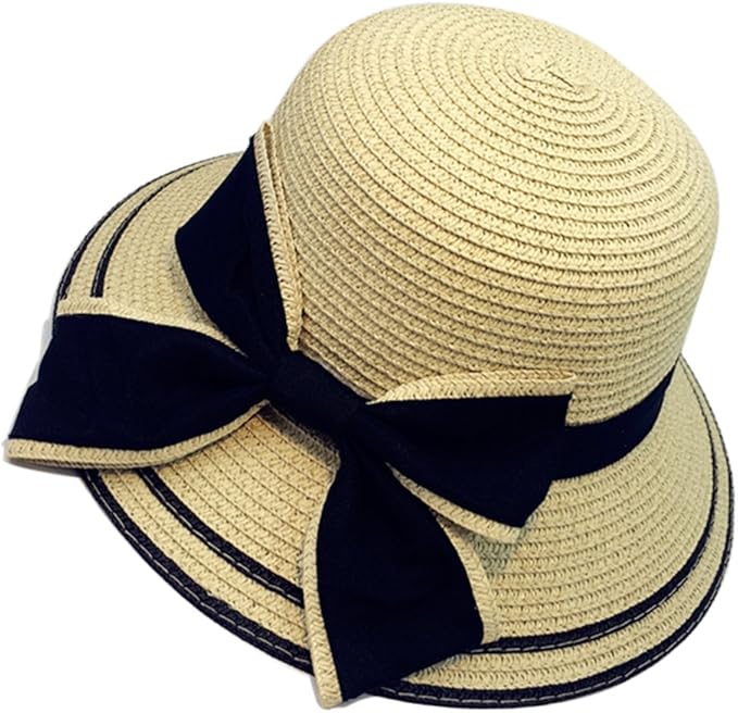 Amazon Eipatu 親子ペア 麦わら帽子 レディース 女の子 キッズ 日よけ帽 折り畳み つば広 お揃い リボン ハット ビーチ 紫外線対策 Uvカット ハット 通販