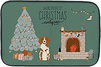 Vista 356 de Caroline's Treasures CK7824DDM - Tapete absorbente para secado de platos con diseño de bulldog inglés, rojo y blanco, para encimera de cocina, 14 x