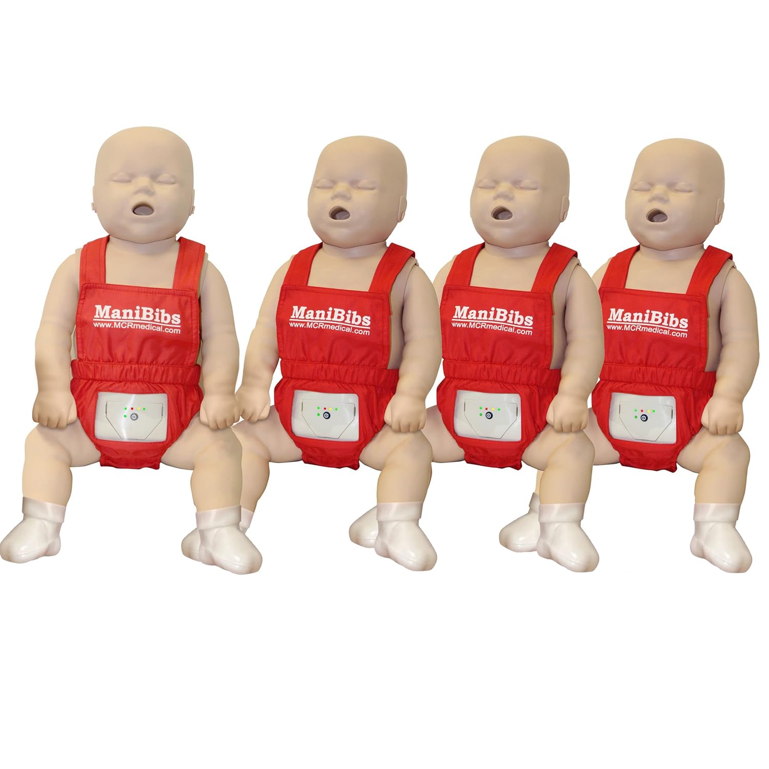 MCR Medical PRESTAN CPR Adult Manikin 4-Pack w. Feedback, Infant Manikin 4-Pack w. Feedback, AED UltraTrainers, Wheeled Carryall, & MCR Accessories