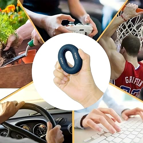 Miniatura 3 de Juego de fortalecedores de agarre ajustable para hombres y mujeres, 30 libras-80 libras para hombres y mujeres de 20 libras-70 libras, ejercicio de