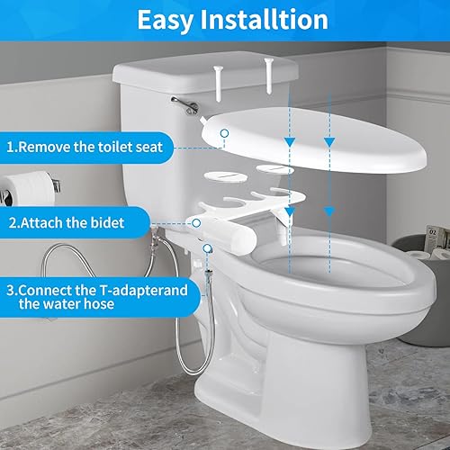 Miniatura 5 de Bidet Attachment for Toilet,Non-Electric Bidet with Adjustable Fresh Water Jet Spray, Easy-to-Install,Bidet Toilet Seat Attachment for Frontal &