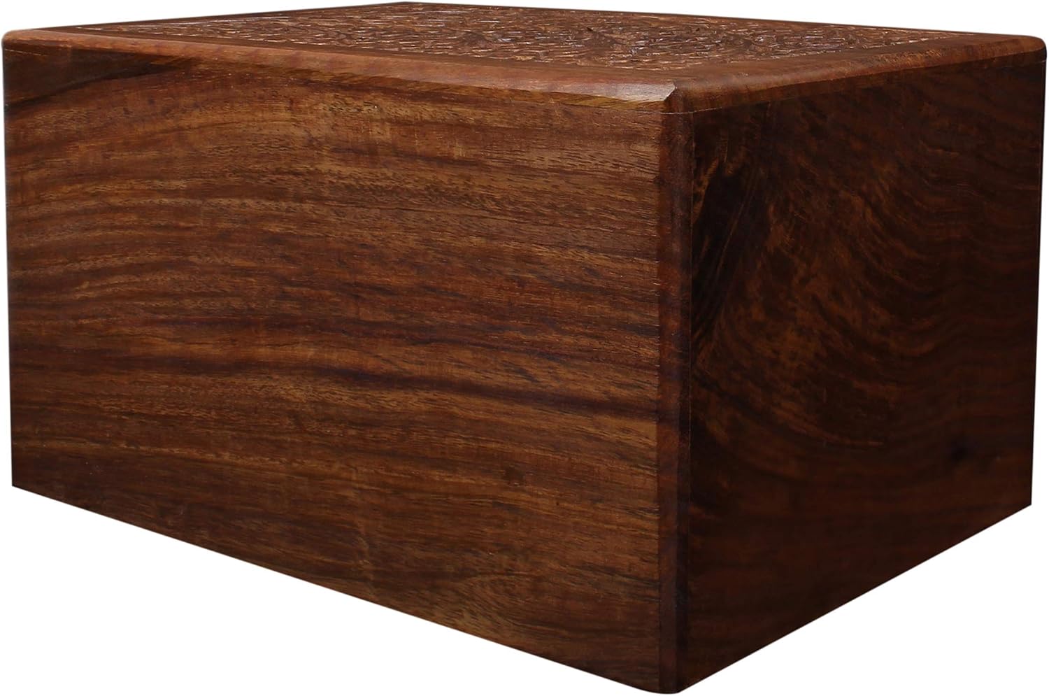 Hand-Carved Rosewood Urn Box - Extra Large