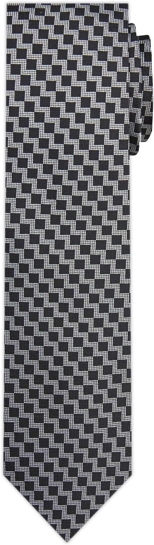 Men's Woven Zig Zag Pattern Regular or Slim Neck Tie