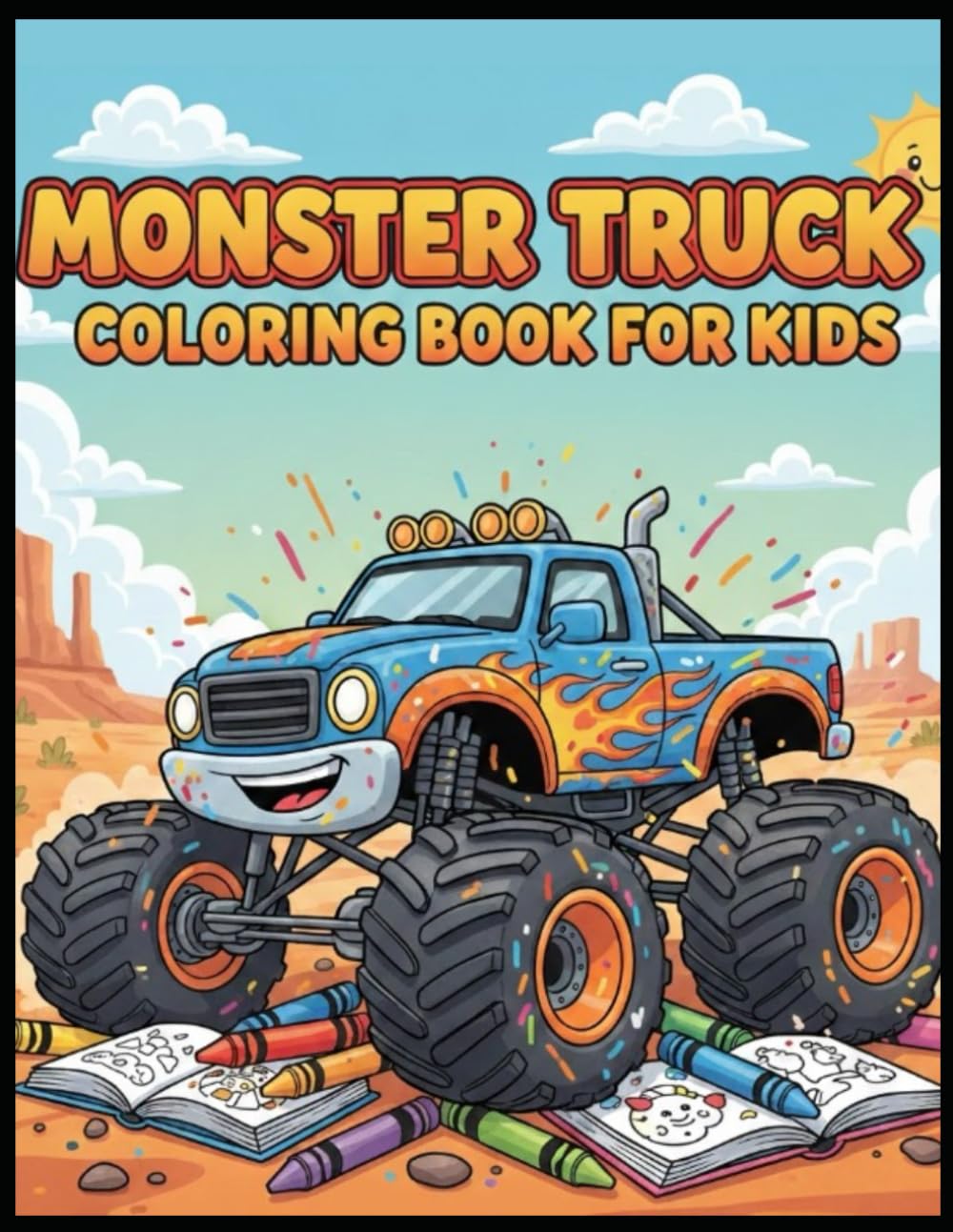 Monster Truck Coloring Book for Kids: Fun and Easy Monster Truck Coloring Pages for Kids, Big Trucks Designs for Boys and Girls Ages 4–8, Coloring ... Who Love Monster Trucks, 30 Coloring Pages