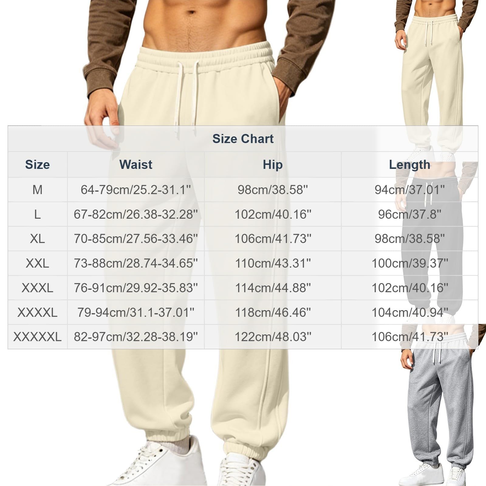 Pantaloni Sportivi Uomo Running Pantaloni Tuta con Fondo Elasticizzato