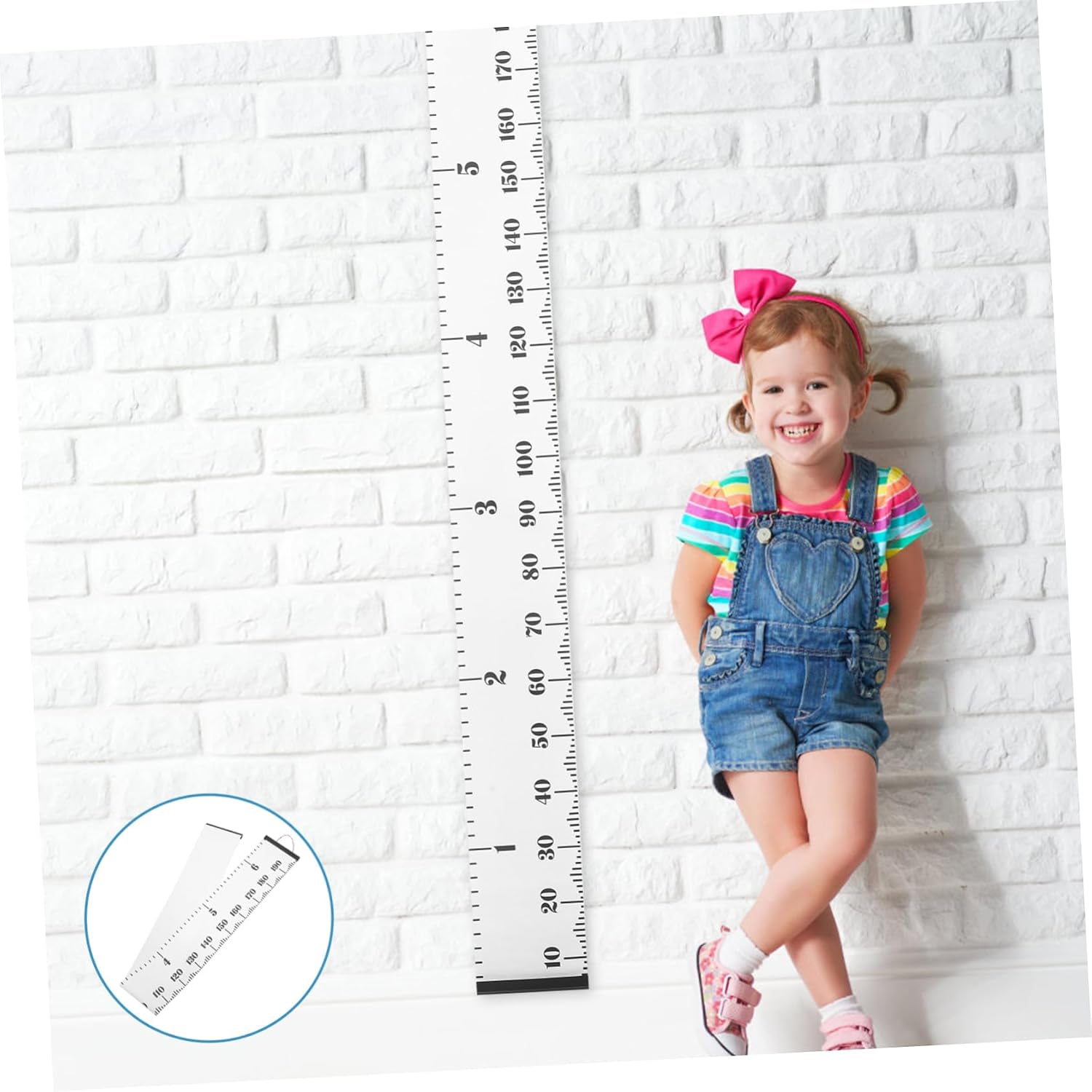 Unomor Nordic Style Boys and Girls Height Chart Wall Decor Growth Ruler for Girls Boys Height Measurement Chart Decorative Wall Art
