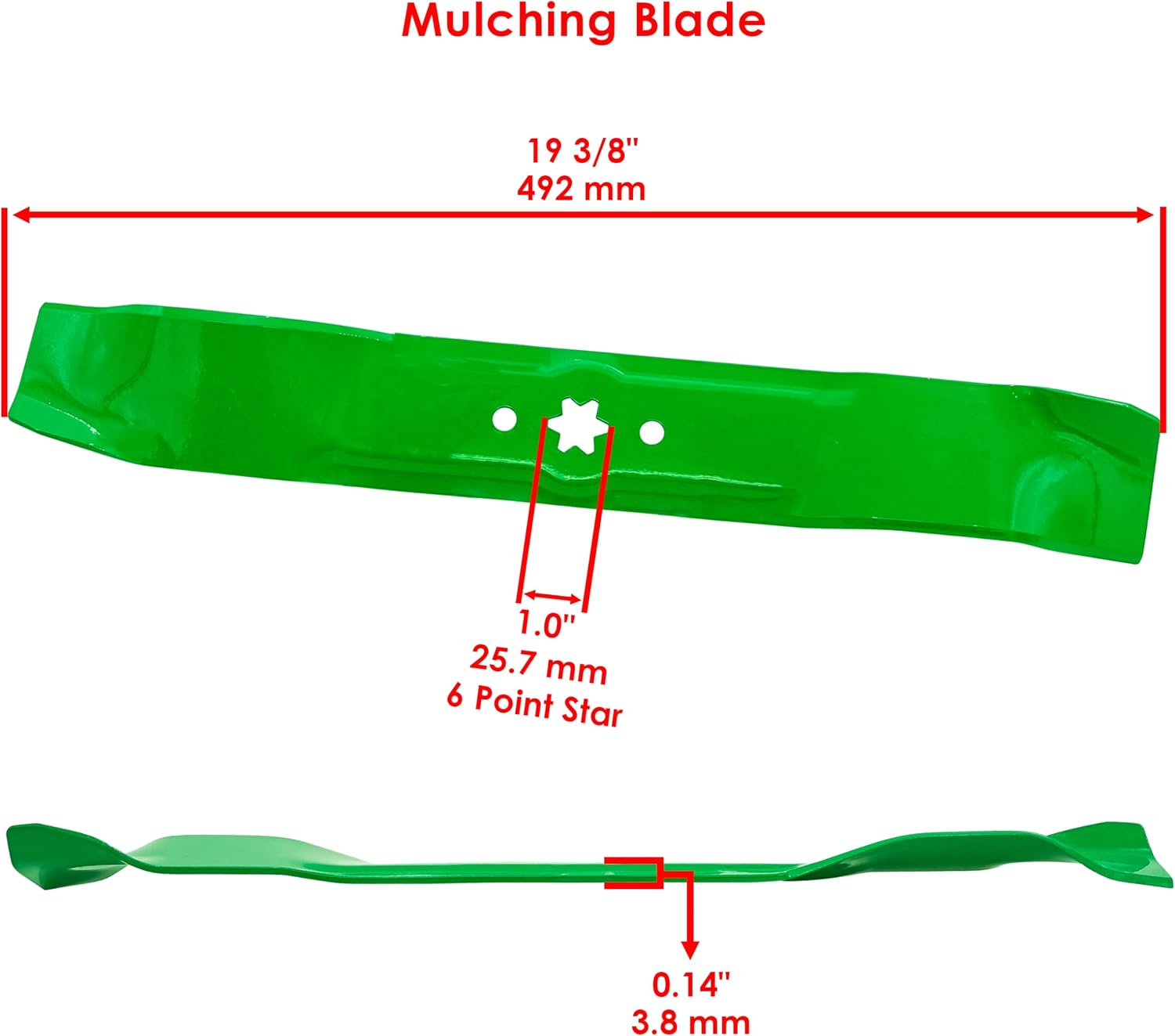 Caltric 742-0610 942-0610 490-110-M114 GW-7420610 38" Deck Blades Compatible with MTD Compatible with Troy Bilt