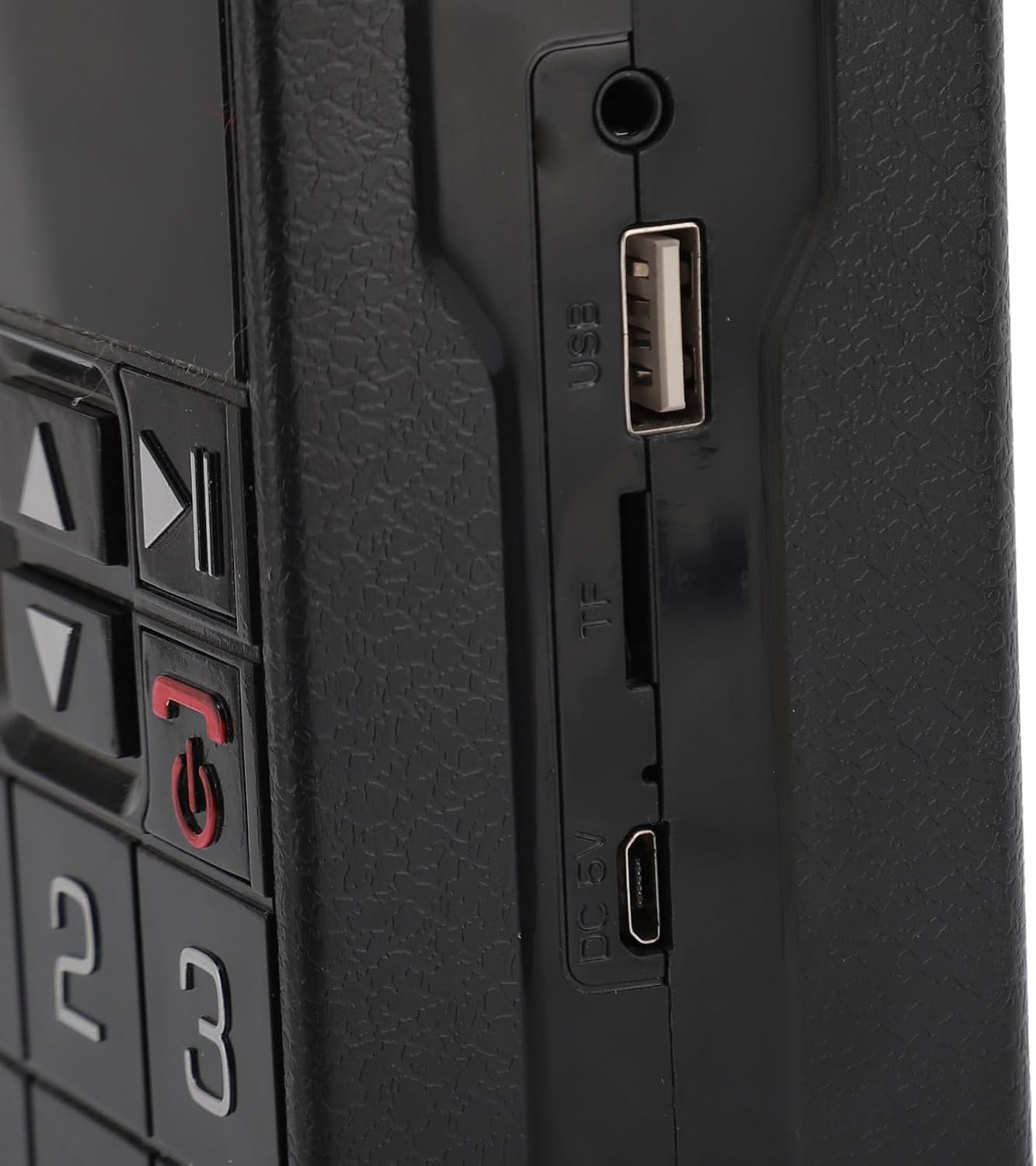 Sanpyl Portable FM Radio Speaker, Retro Cell Phone Shape Memory Card USB AUX Input 1200mAh Rechargeable Subwoofer Speaker, Screen Display Bluetooth 5.0 Speaker