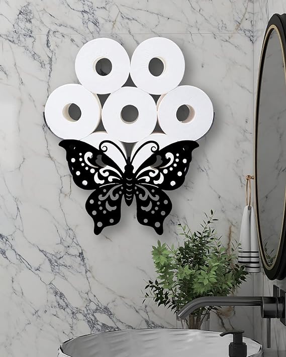 Butterfly Toilet Paper Holder Decorative, Funny Bathroom