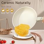 GiPP Ceramic Pots and Pans Set Non Stick, Nonstick Detachable Handle Cookware Sets, Healthy Non Toxic PFAS PFOA & PTFE Free, Dishwasher &Oven Safe, Induction Kitchen Pot and Pan, 17 Piece Cream
