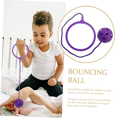 Miniatura 5 de KICHOUSE Pelota que rebota para niños, equipo de fitness, cuerdas de salto para saltar al tobillo, pelota de tobillo para niños