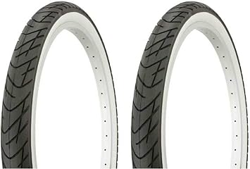 Tire Set. 2 Tires. Two Tires Duro 24" x 2.125" Black/White Side Wall DB-1012.Bike Tires, lowrider Bicycle Tires, Beach Cruiser Bike Tires,Chopper Bike Tires