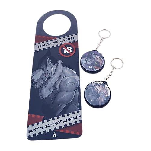 IlustrAriane | Do Not Disturb Sign plus 2 Keychains Atnomen - Double Sided