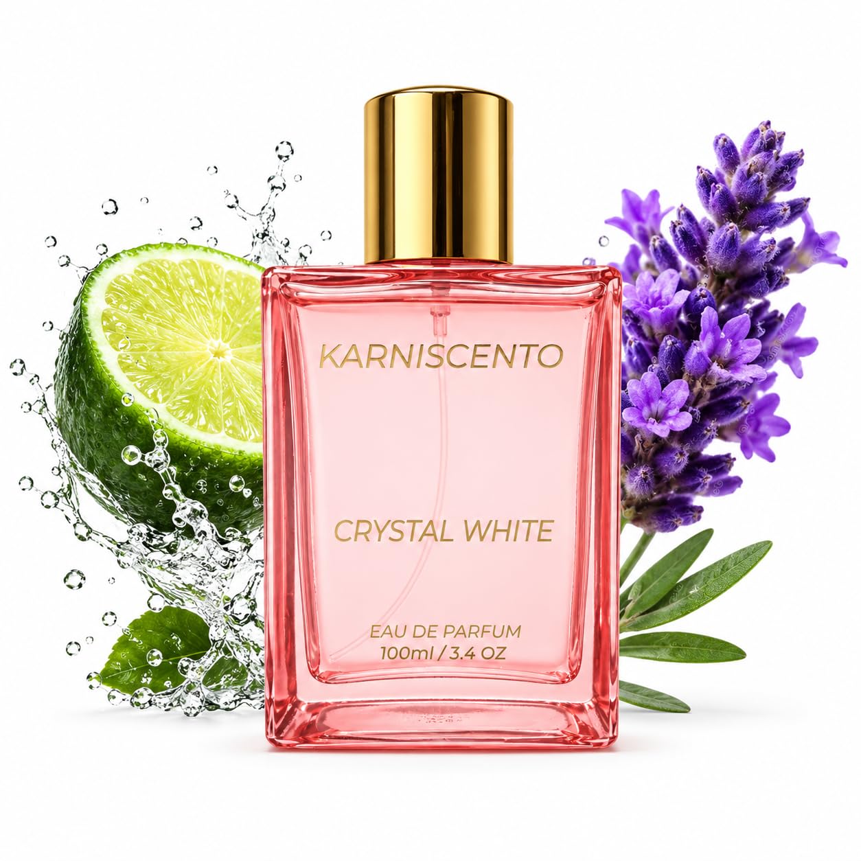 karniscento crystal white – Eau de Parfum (100 ml) adiant blend of fresh florals and soft woods. Opening with lavender, bergamot, and juniper berry, it blooms into notes of cardamom, cashmeran, and white gardenia, resting on a warm, sensual base of patchouli, cedarwood, vanilla, and musk.-image-21