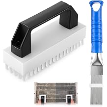 Feekoon Air Conditioner Fin Cleaner Kit, 2-in-1 AC Fin Comb Straightener & Air Conditioner Condenser Comb, AC Coil Cleaner Brush for HVAC, Evaporator, Refrigerator, Condenser, Radiator Repair Tool