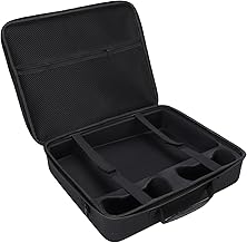 Qiilu ハード トラベル SLIM ゲーミング コンソール - ゲーム コンソール キャリー フィット SLIM 、ダブル トローラー、電源アクセサリ、大容量耐衝撃トラベル - ビデオ ム/ (黒)