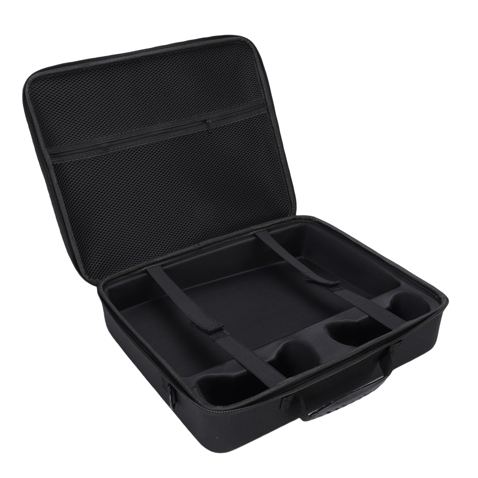Bewinner Borsa Portaoggetti per Console da Gioco con Guscio Rigido in EVA per Console SLIM Controller Doppi Accessori per Alimentatori Custodia da Trasporto Antiurto Adatta per i Viaggi (BLACK)