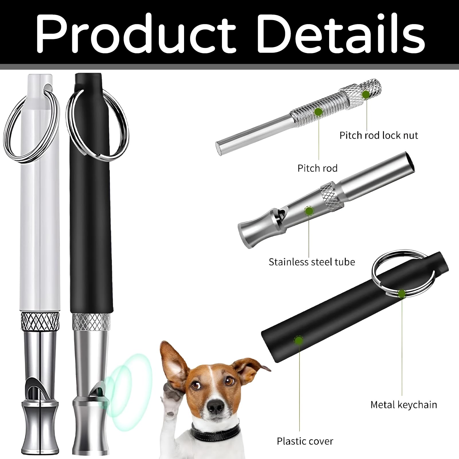 2 Pièces De Sifflet Chien,Sifflet Ultrason Chien Anti Aboiement,Sifflet pour Chien pour Le Rappel, Sifflet Ultrason Chien Anti Aboiement, RéGlable Sifflet Ultrason Chien, avec LanièRe.