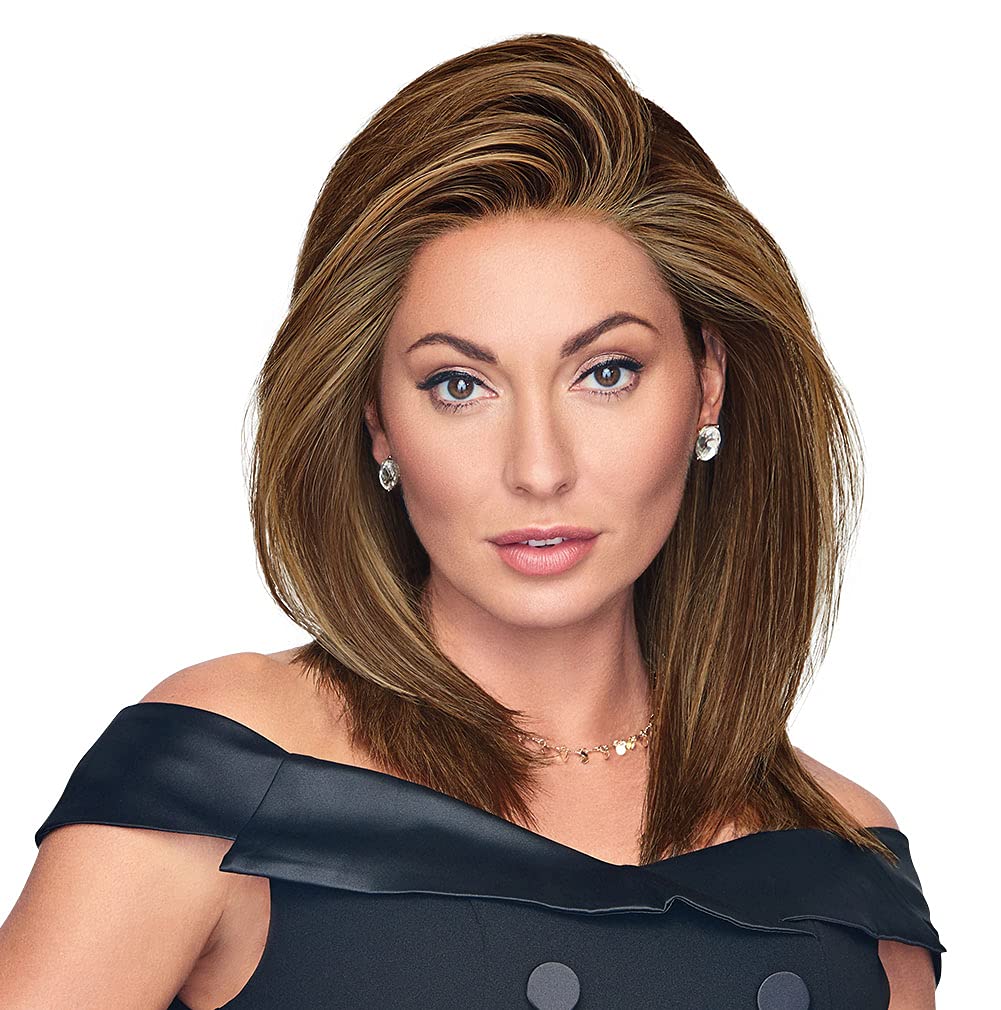 Hair u wear Well Played Long Layered Textured Modern Look Wig, Average Size Cap, RL5/27 Ginger Brown