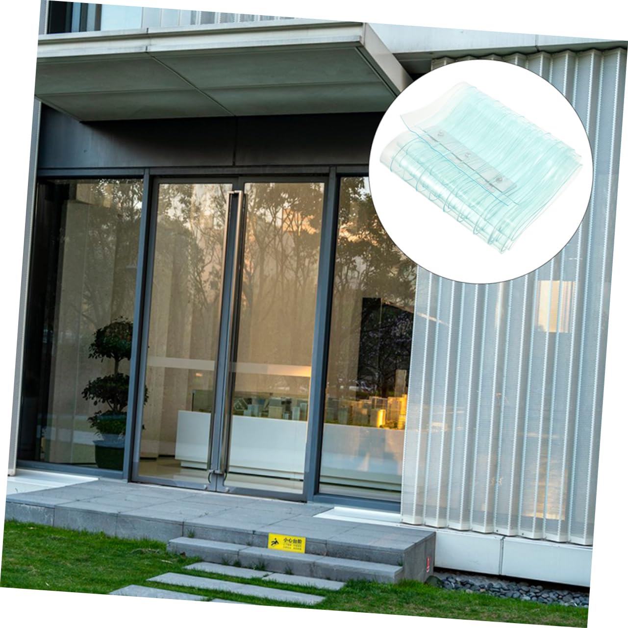 ABOOFAN Kit de Rideau de Porte en PVC, Rideau à Lanières Transparentes, Coupe-Vent et Imperméable, pour Supermarchés et Usage Commercial