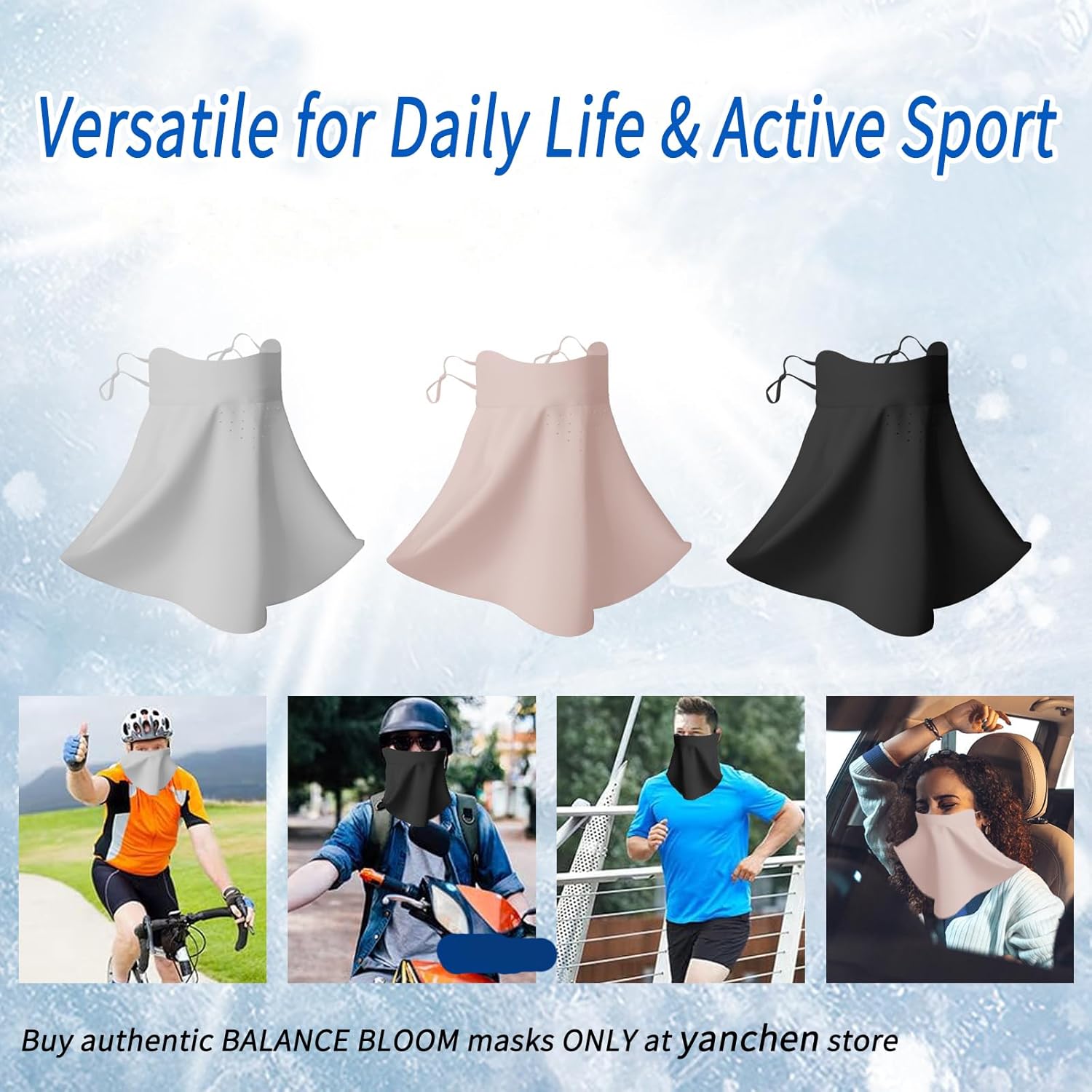 UV Sun Protection Face Mask with Neck Coverage UPF 50+ Face Shield Breathable Design for Summer Outdoor Activities - Image 7