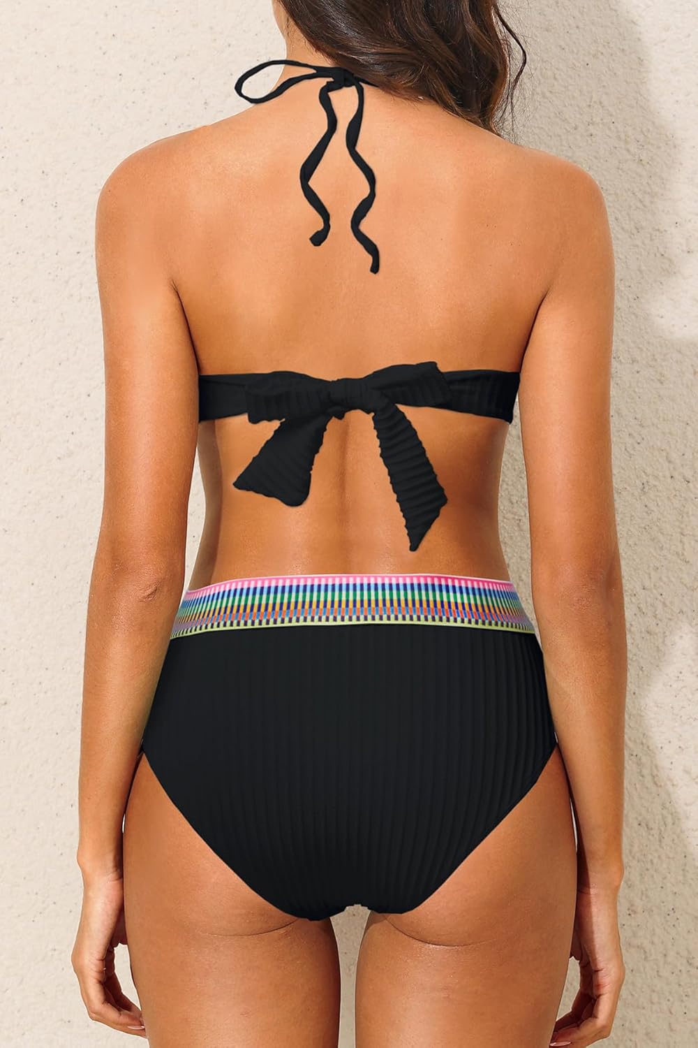 Yonique Women Two Piece Triangle Bikini Set Bathing Suit Sexy Swimsuit Full Coverage Bottom