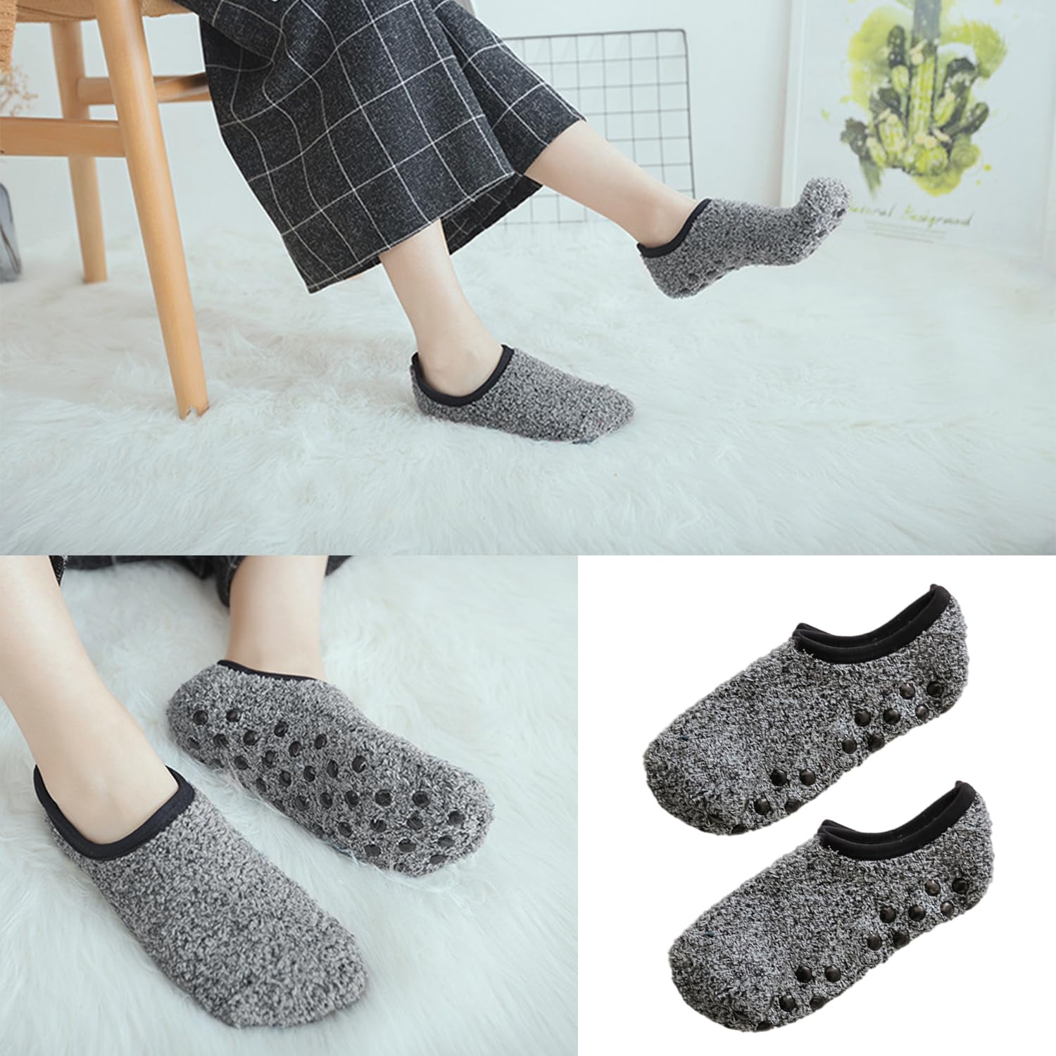 Calcetines de Forro Polar Coral 5 Pares - Calcetines Gruesos y Suaves para Invierno