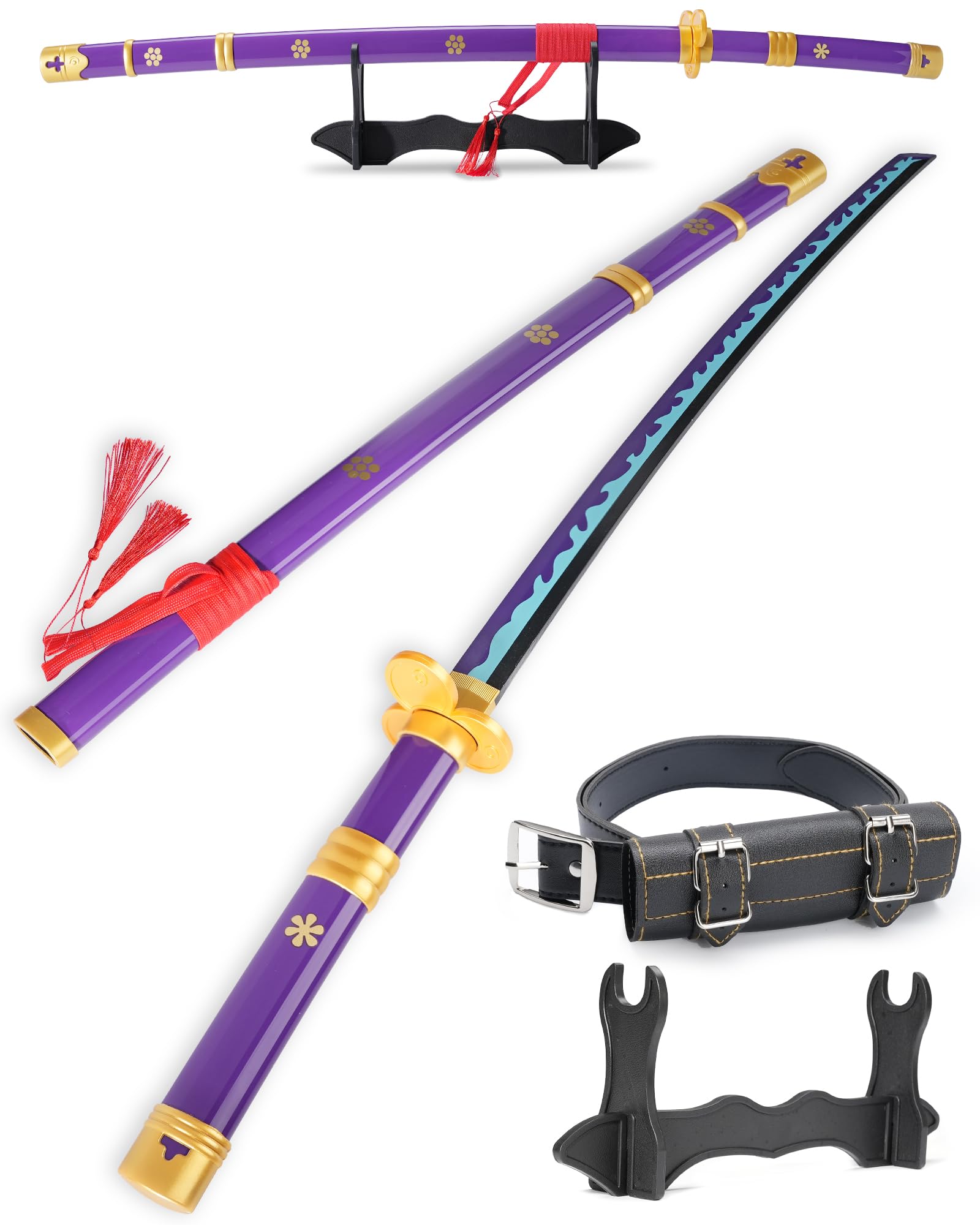 Roronoa Zoro Sword - Katana Anime Replica 41" with Belt and Stand - Authentic Design Anime Sword