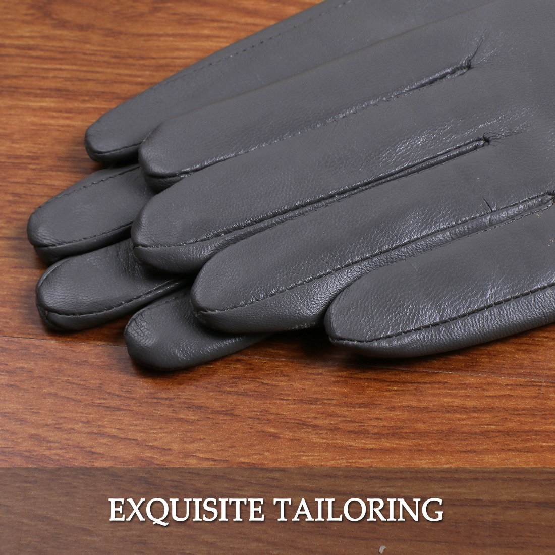 women's l'hiver des gants en cuir véritable nappa ruched à écran tactile coude partie mitaines en cuir