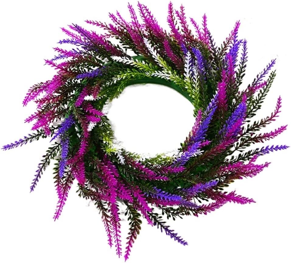Lavender Wreath Flower Farmhouse Garland Front Door for Wedding Wreath Home Decor