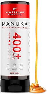 New Zealand Honey Co. Manuka Honig MGO 400+ | 500g Quetschflasche | Aktiv und Roh | Hergestellt in Neuseeland | Zertifizie...