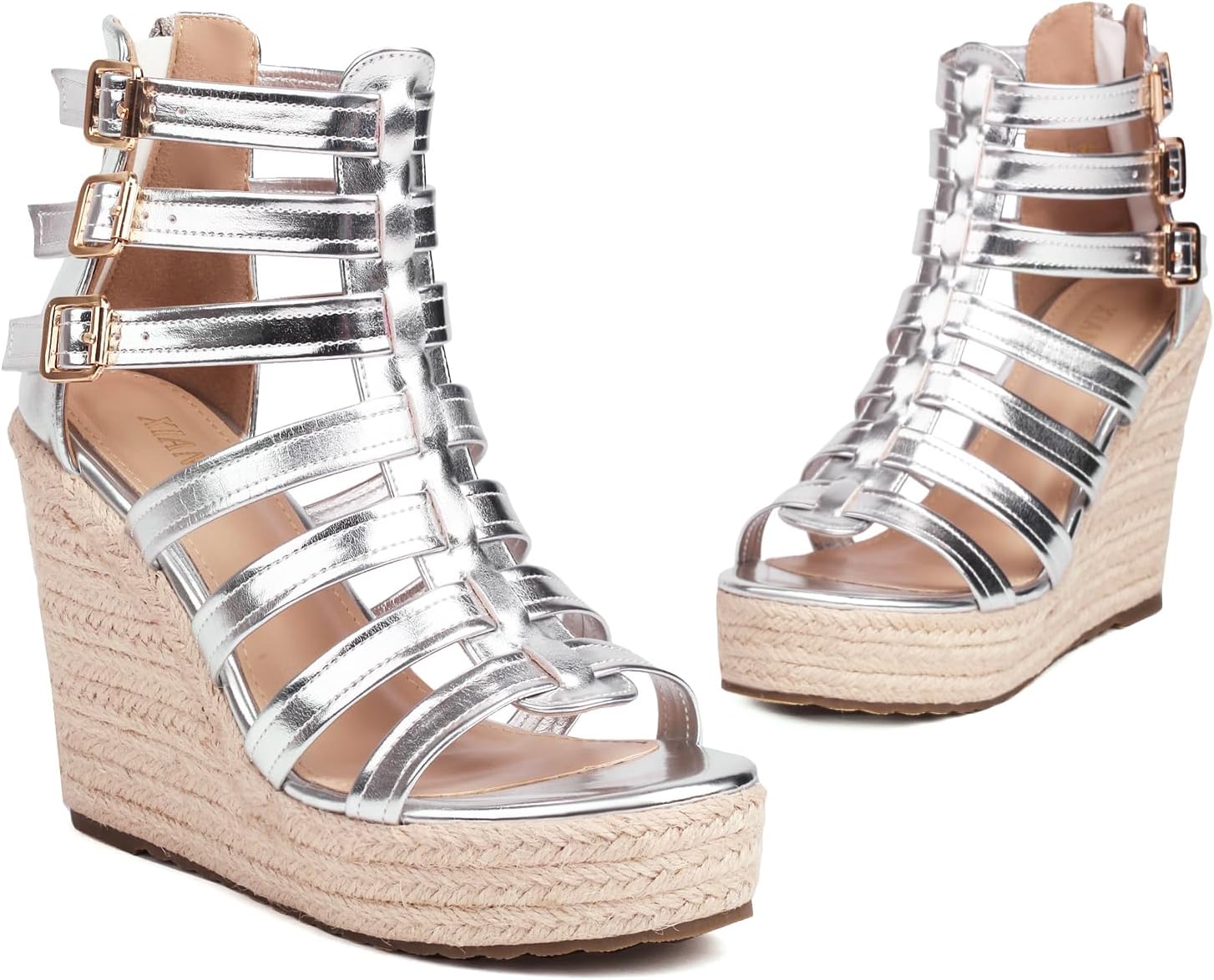 Wedges Heels for Women, Open Toe Summer Platform Espadrilles Wedge Sandals for Beach Party Vacation Occasion