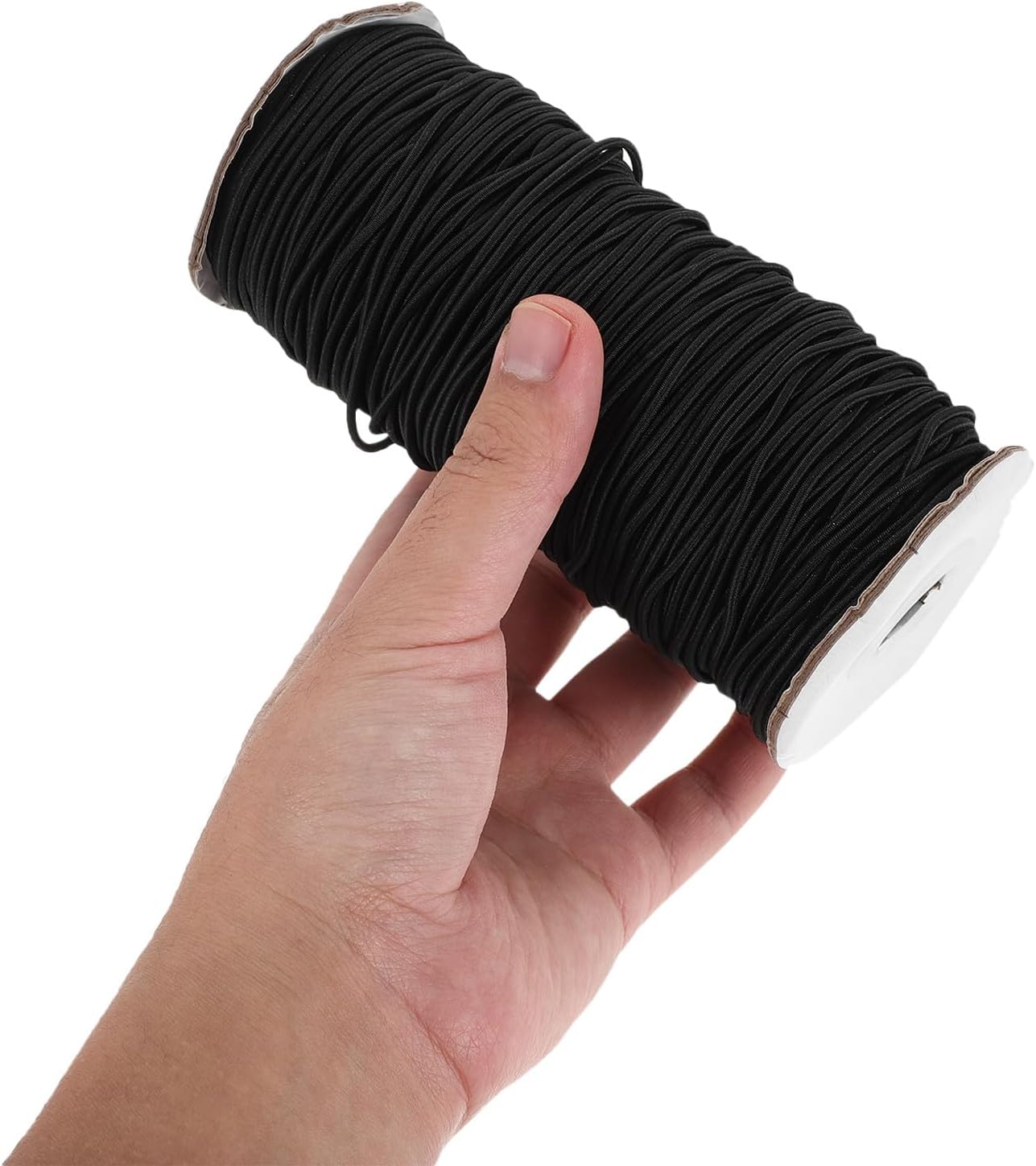 Halloween Elastic Cord for Bracelets, 3mm Black Round Beading Thread