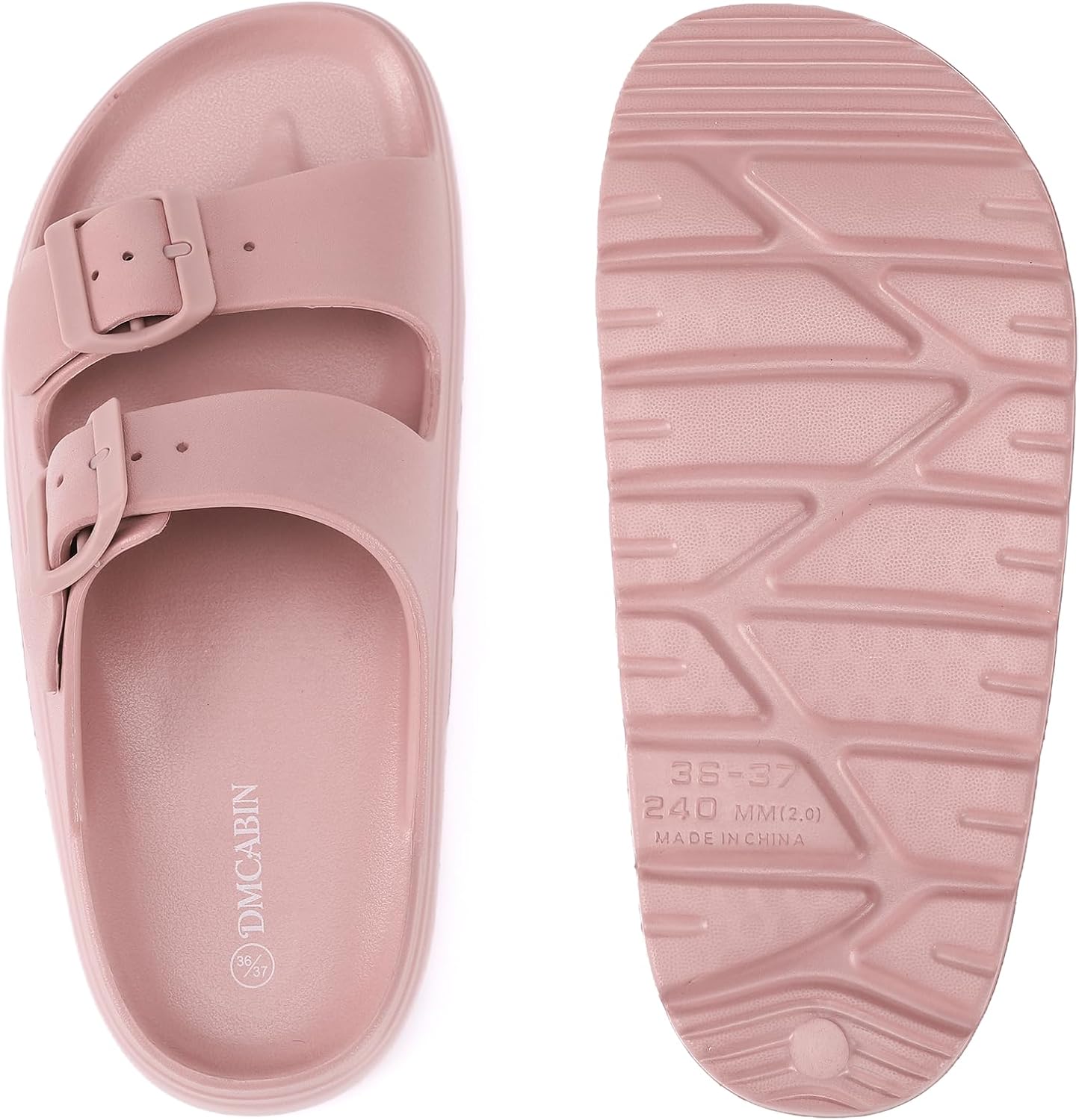 Pillow Slides for Women with Arch Support | Double Buckle EVA Sandals | Cushioned Lightweight Slip On for daily use - Image 4