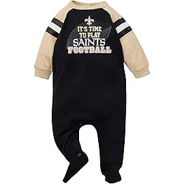 Gerber NFL New Orlean Saints Team Sleep And Play Footies, black/gold New Orlean Saints, 6-9 Months, 138731160DVR06M