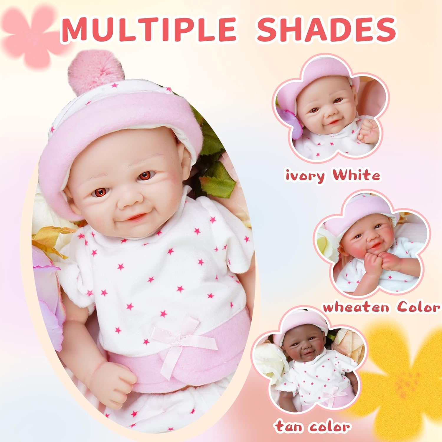 Silicone Realistic Reborn Baby Dolls -12 Inch Lifelike Reborn Baby Dolls Silicone Full Body Lifelike Newborn Girl for Children 3+